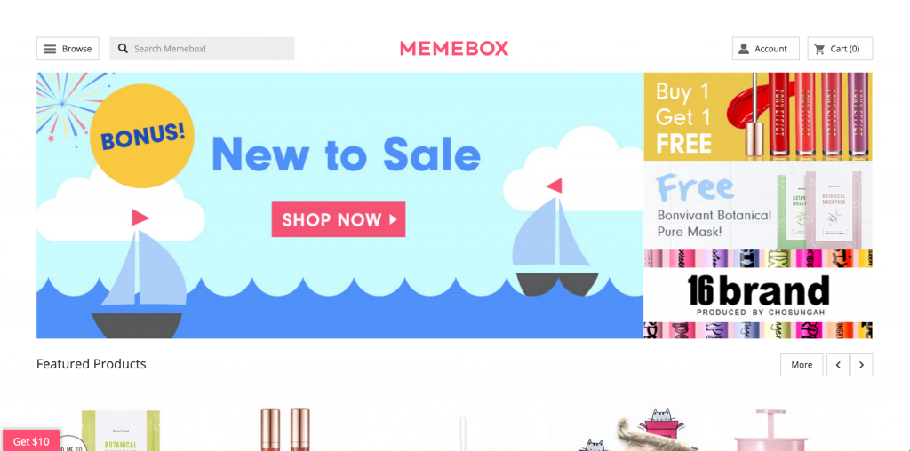 Memebox Website